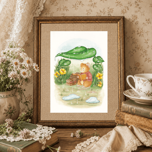 Illustration "Lecture sous La Pluie"