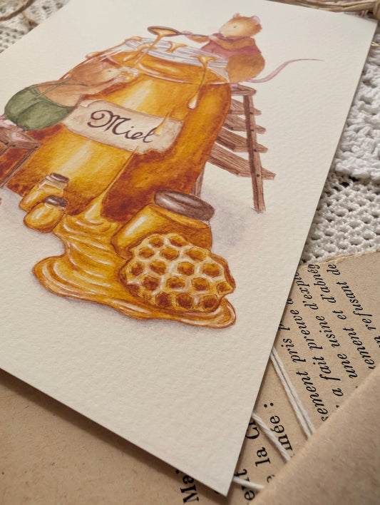 Illustration "Le Pot de Miel" Cosy Del Cottage