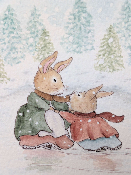 Illustration "Patin à Glace" Cosy Del Cottage