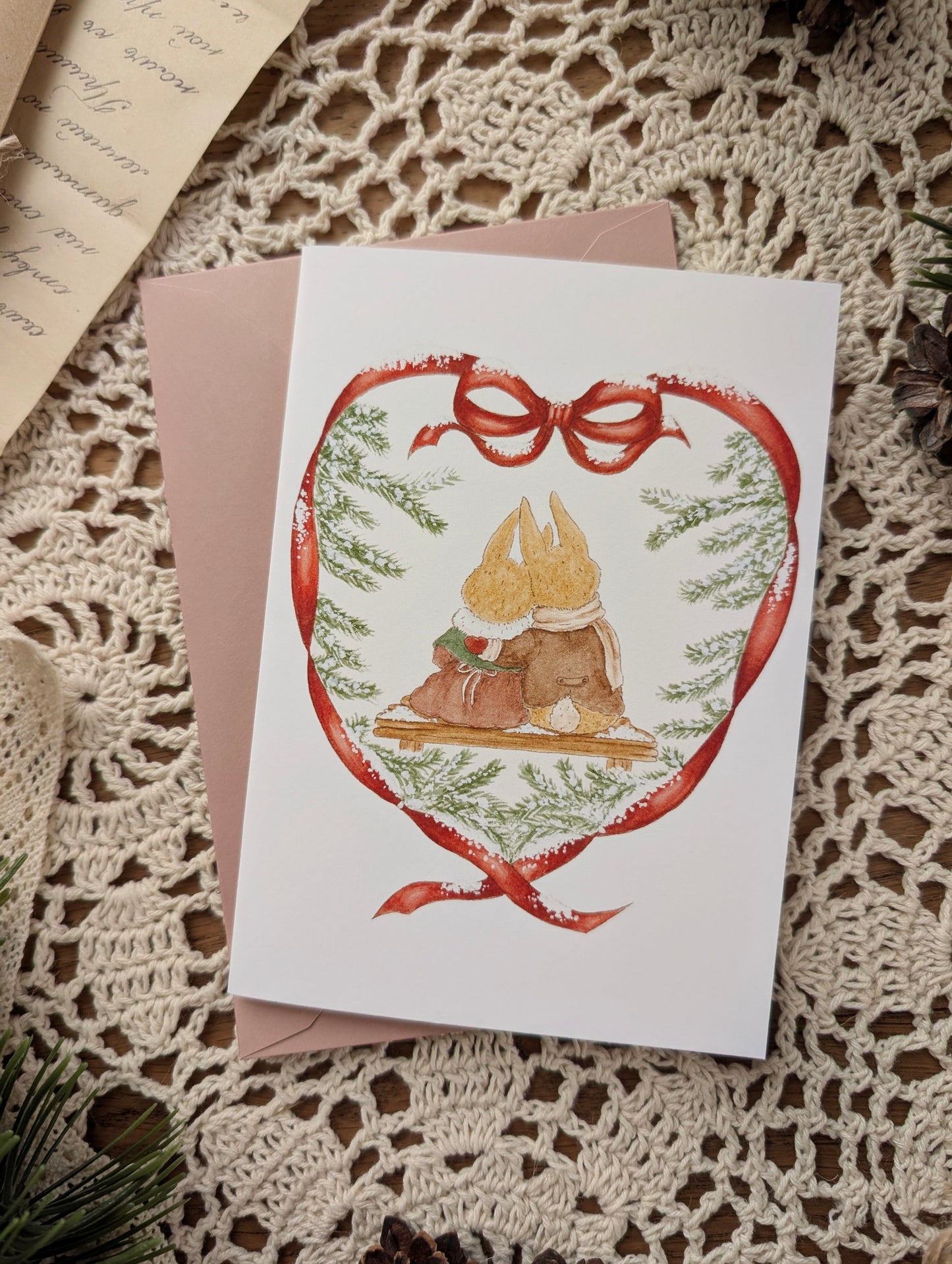 Lot de 4 Cartes pliées Cosy Del Cottage