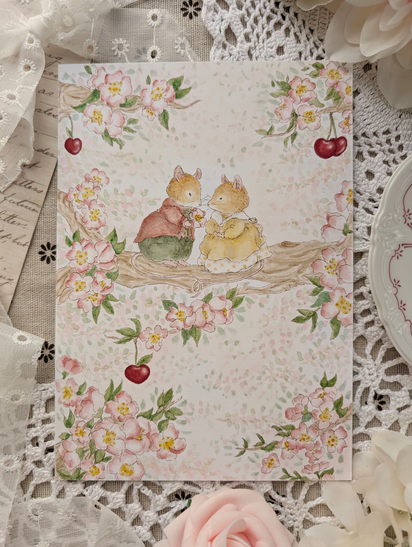 Illustration "Les Amoureux du Cerisier"