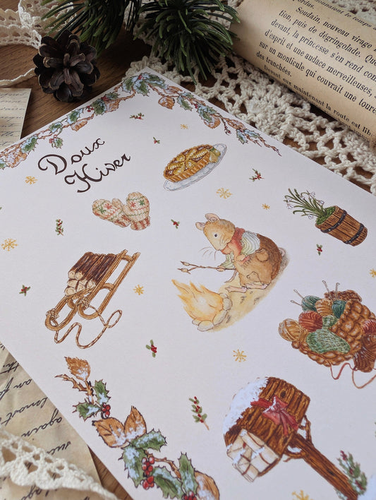 Illustration "Doux Hiver" Cosy Del Cottage