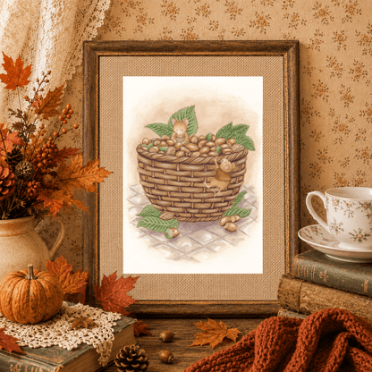 Illustration "Le Panier de Noisettes"