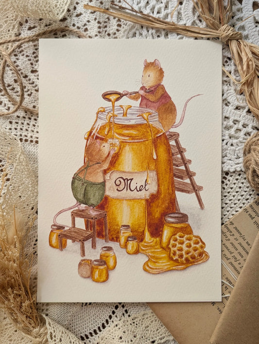 Illustration "Le Pot de Miel" Cosy Del Cottage