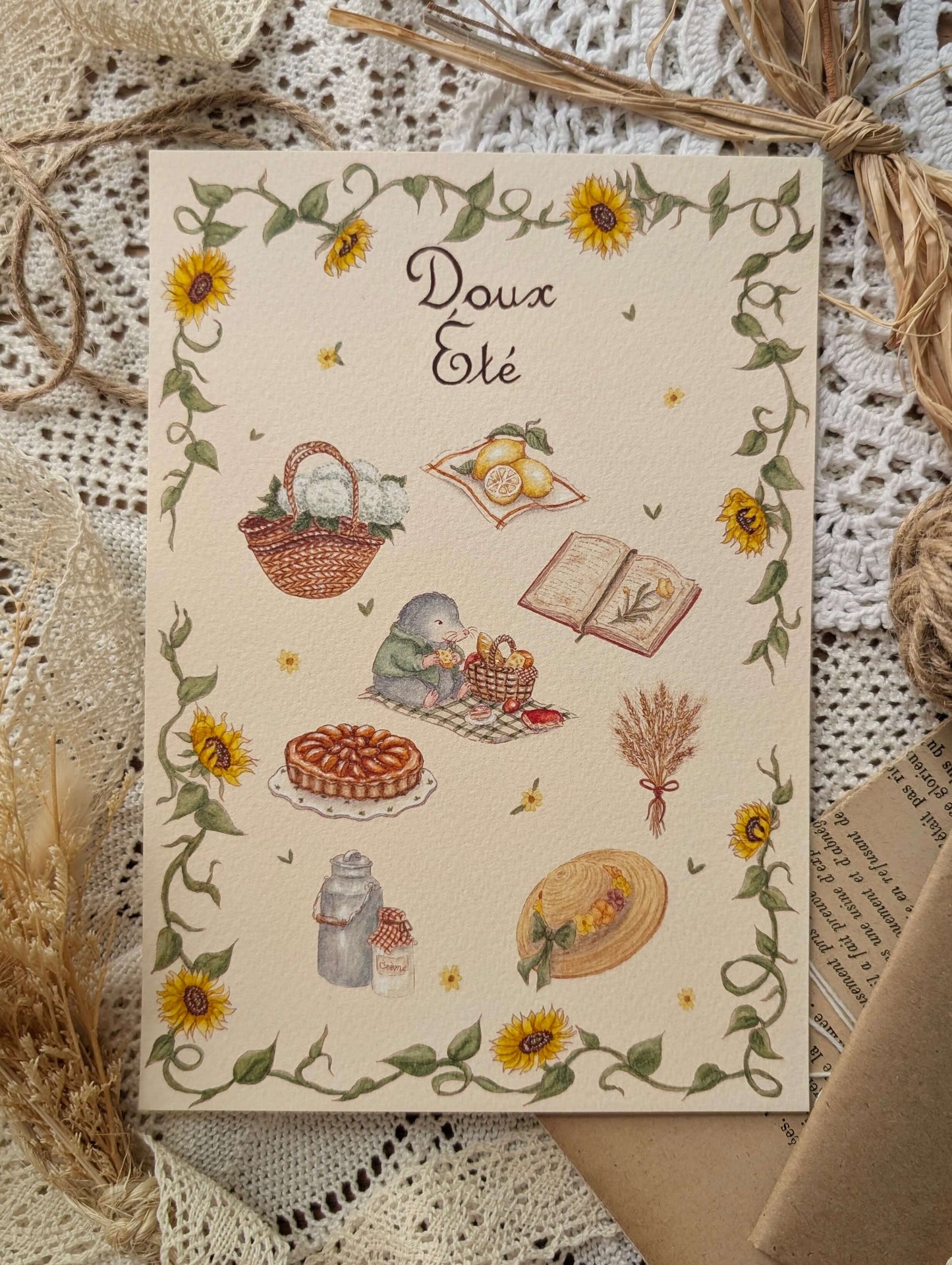 Illustration "Doux Été" Cosy Del Cottage
