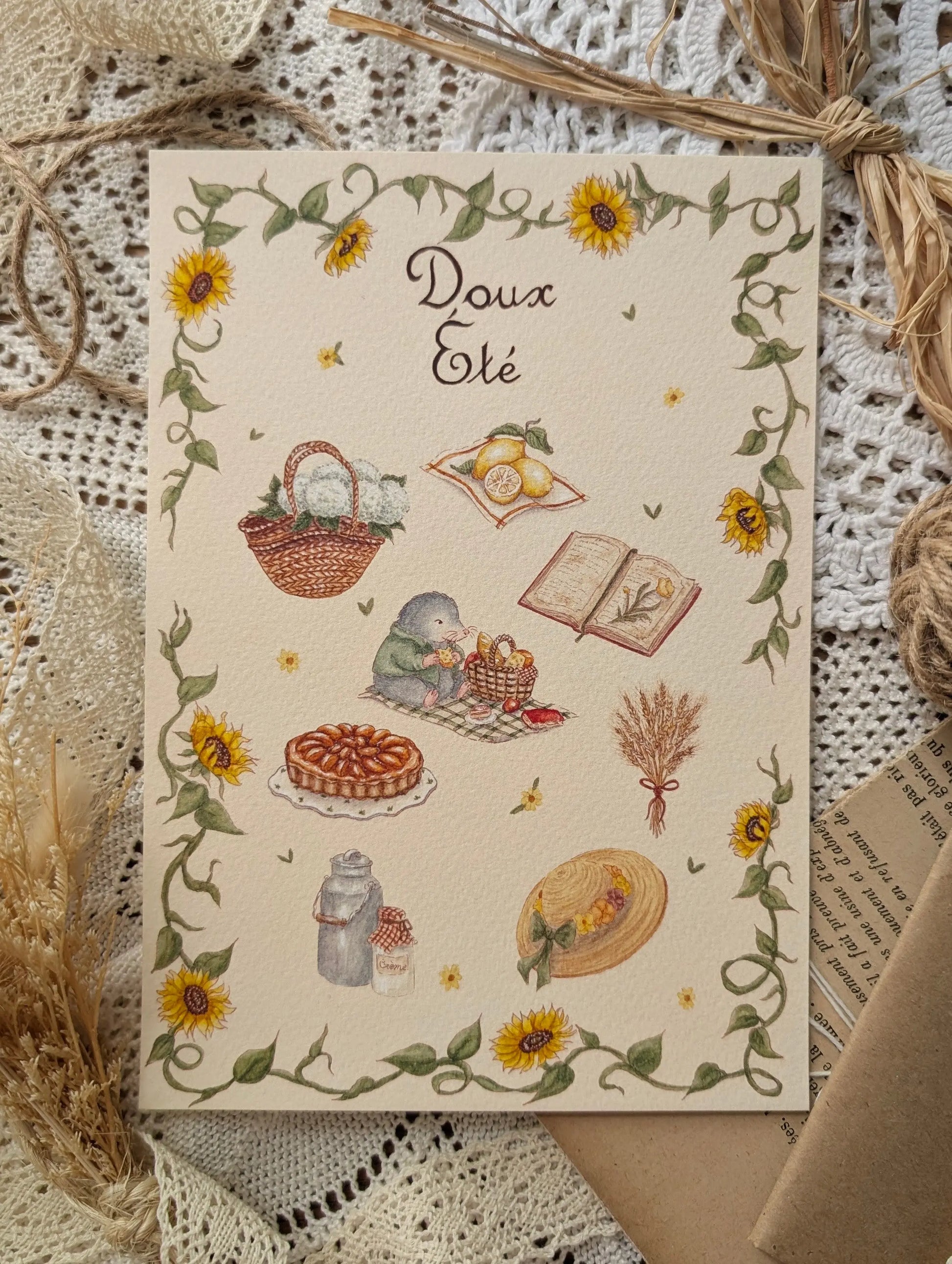 Illustration "Doux Été" Cosy Del Cottage