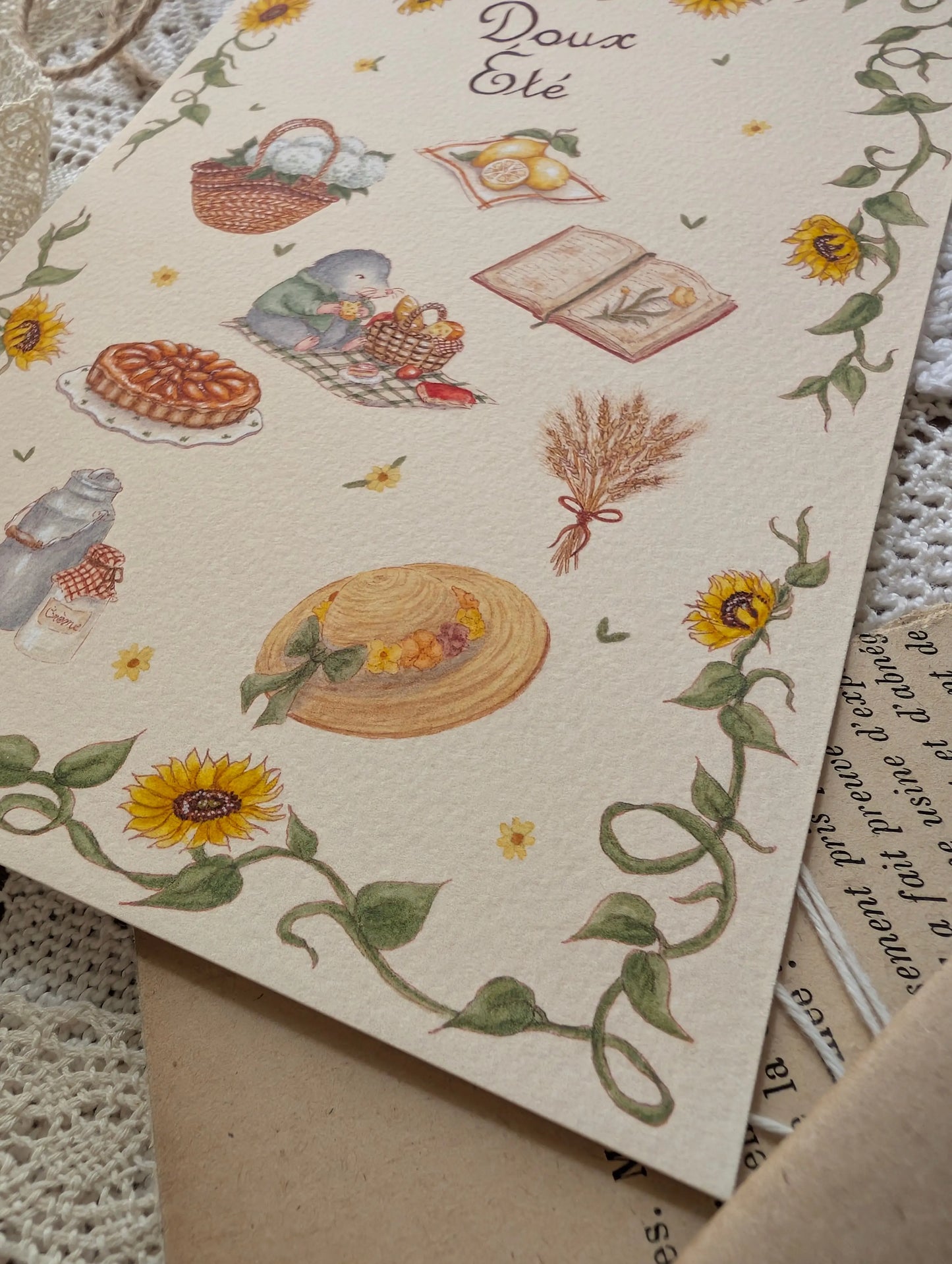 Illustration "Doux Été" Cosy Del Cottage