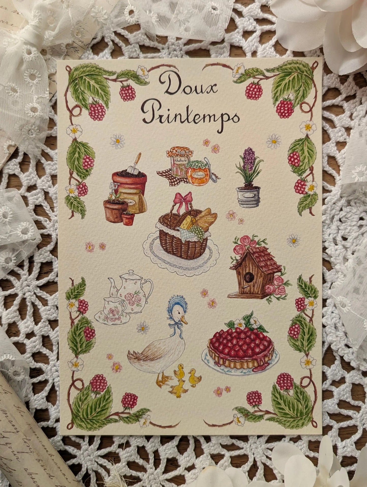 Illustration "Doux Printemps" Cosy Del Cottage