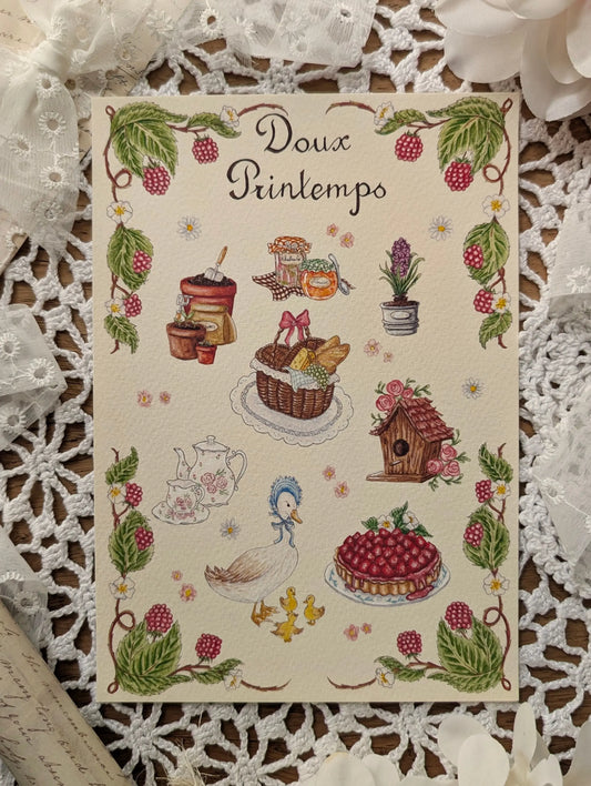 Illustration "Doux Printemps" Cosy Del Cottage