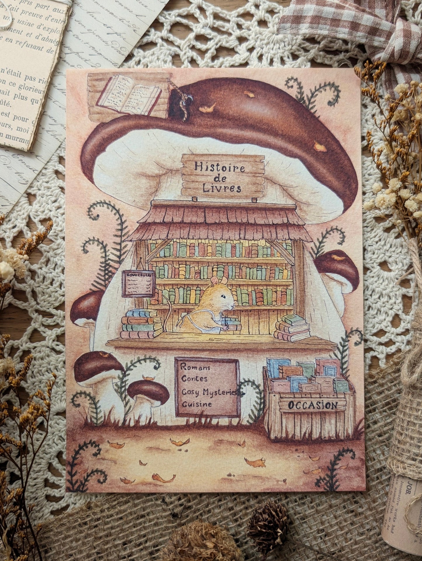Illustration "Histoire de Livres" Cosy Del Cottage