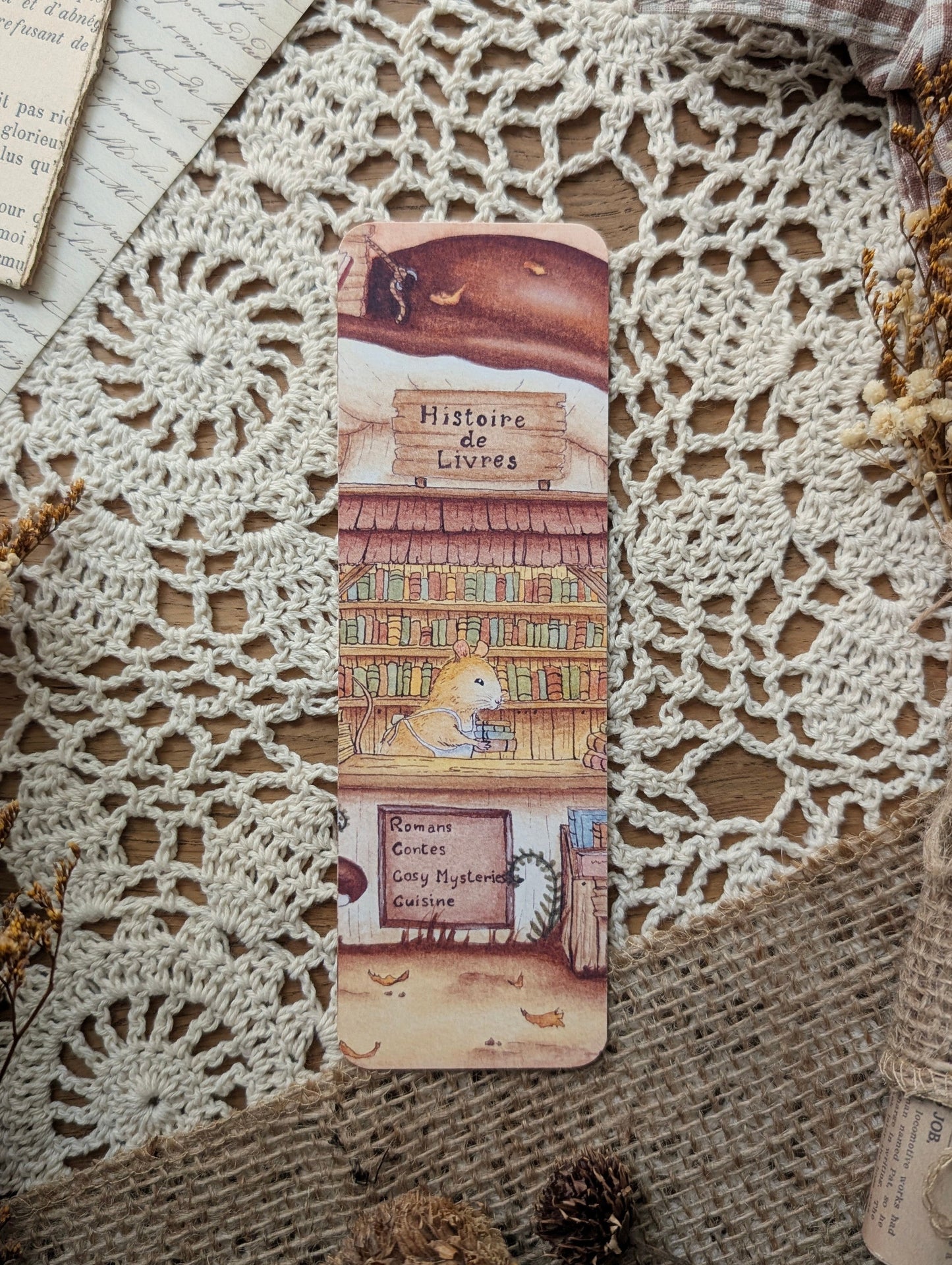 Marque-page "Histoire de Livres" Cosy Del Cottage