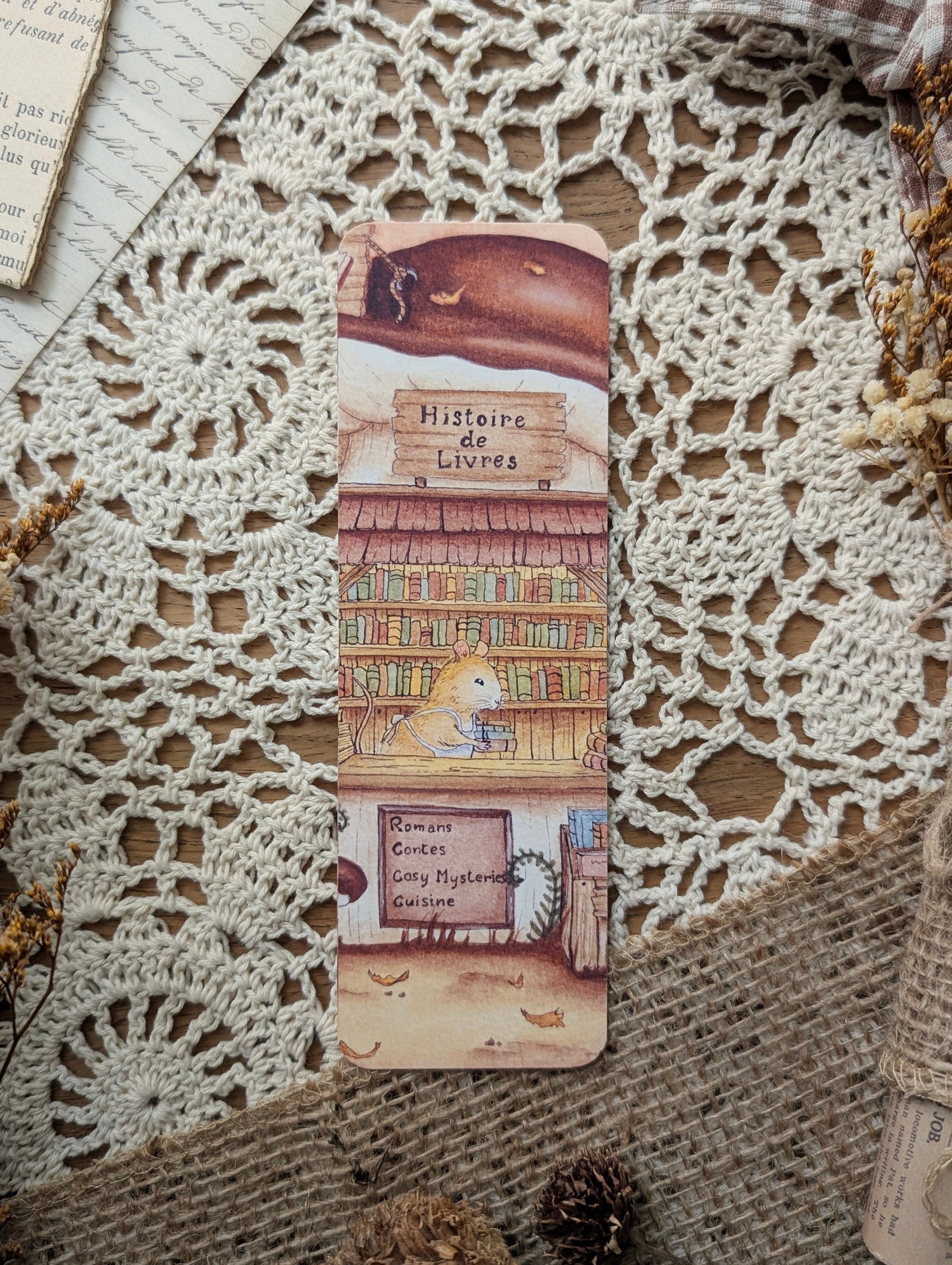 Marque-page "Histoire de Livres" Cosy Del Cottage
