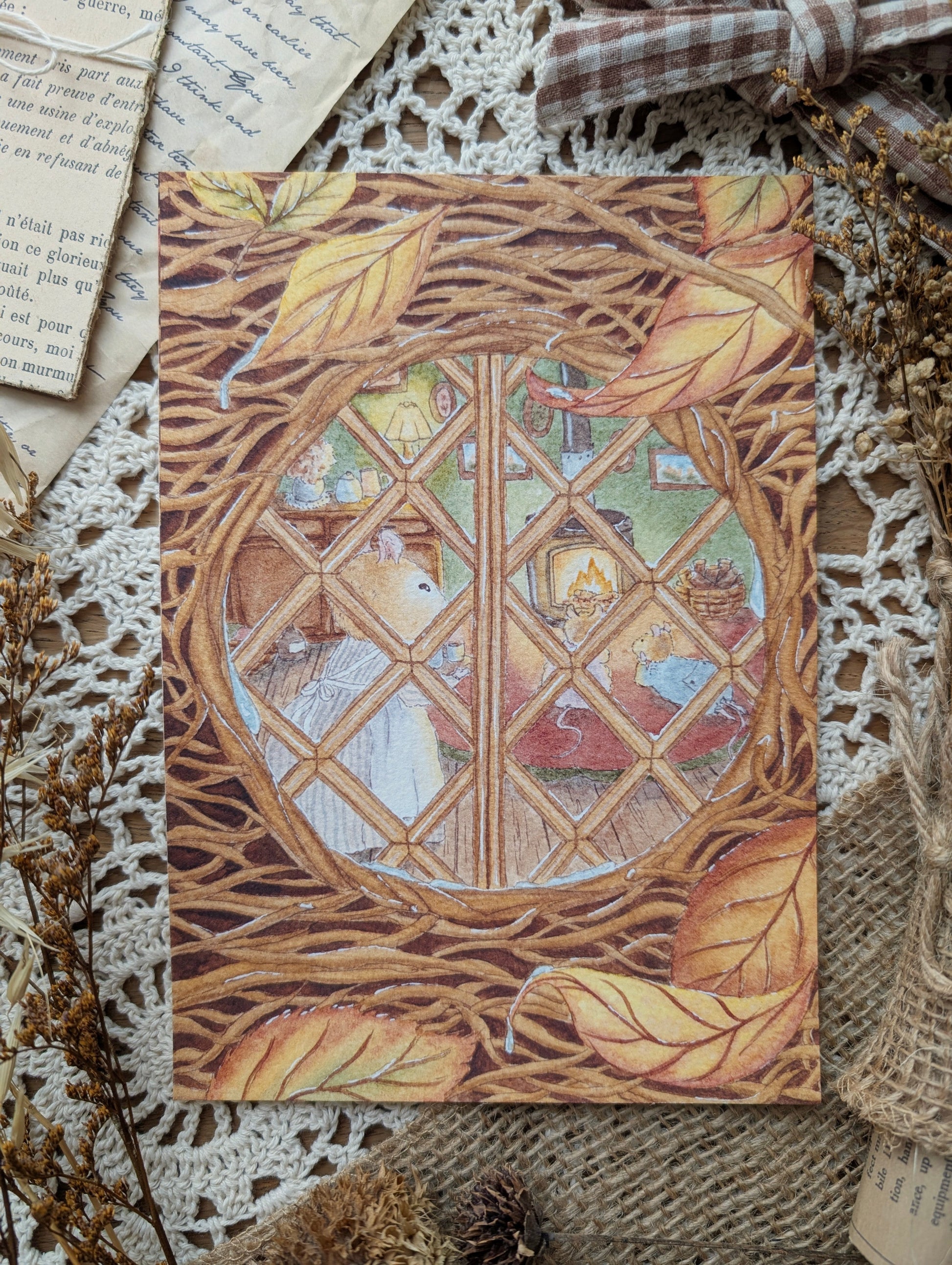 Illustration "Par la Fenêtre" Cosy Del Cottage