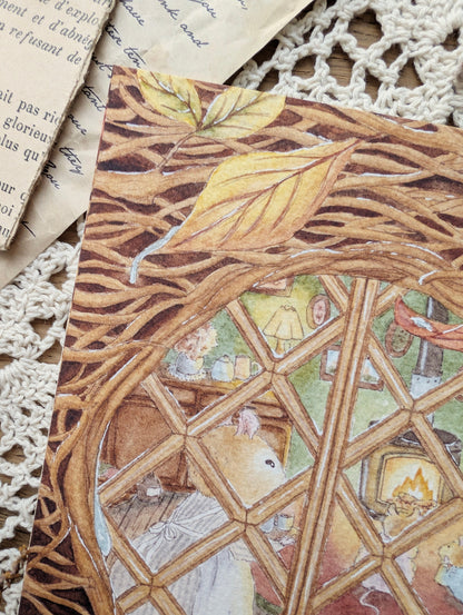 Illustration "Par la Fenêtre" Cosy Del Cottage