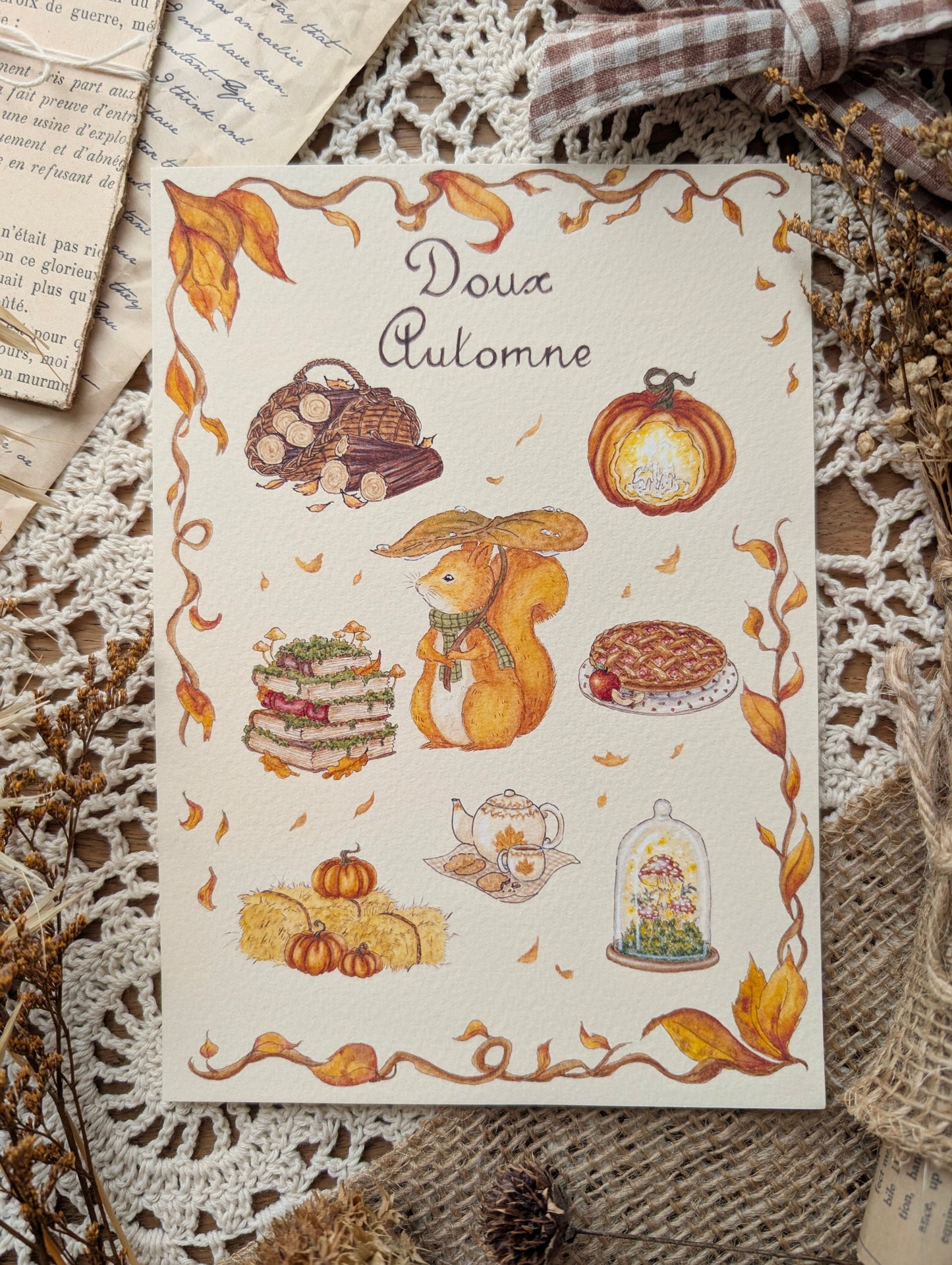 Illustration "Doux Automne" Cosy Del Cottage