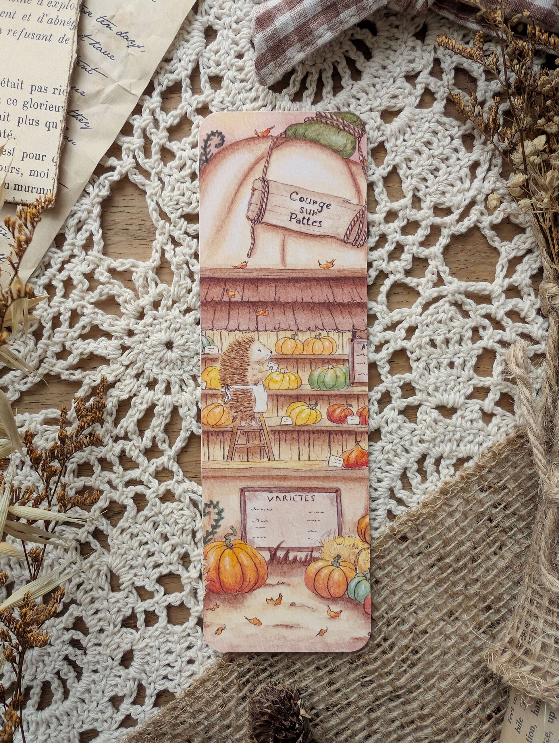 Marque-page "Courge sur Pattes" Cosy Del Cottage