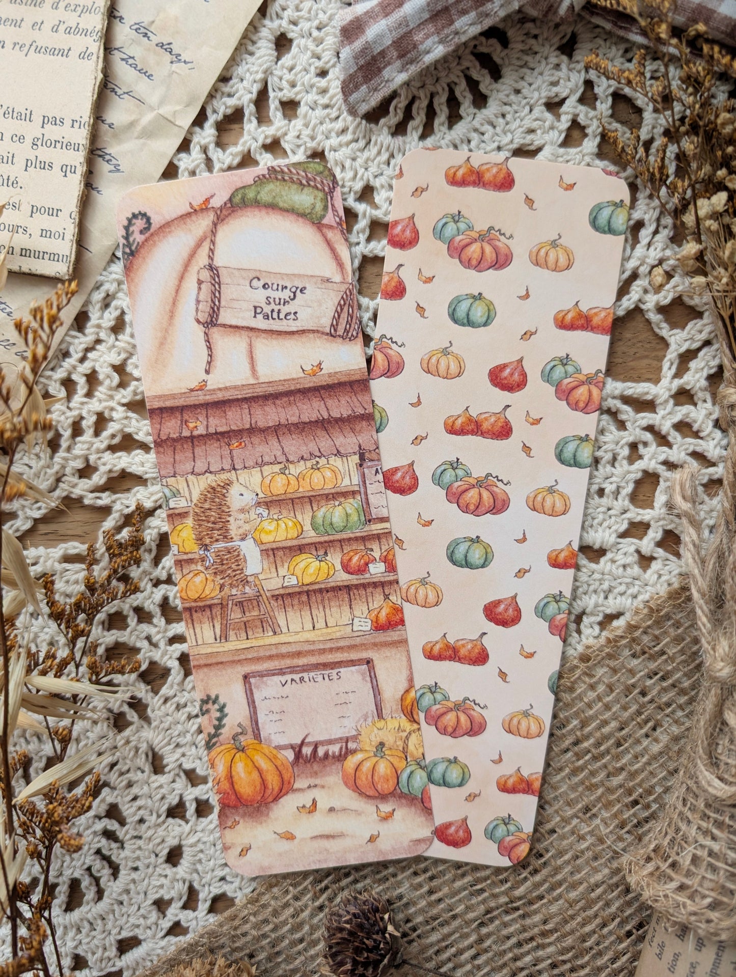 Marque-page "Courge sur Pattes" Cosy Del Cottage