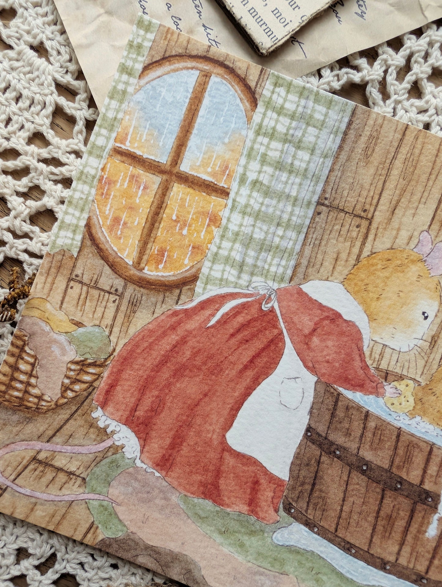 Illustration "L'heure du Bain" Cosy Del Cottage