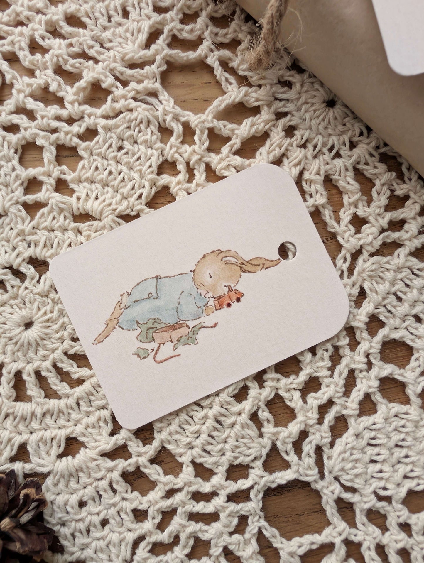 Étiquette Cadeau "Endormi" Cosy Del Cottage