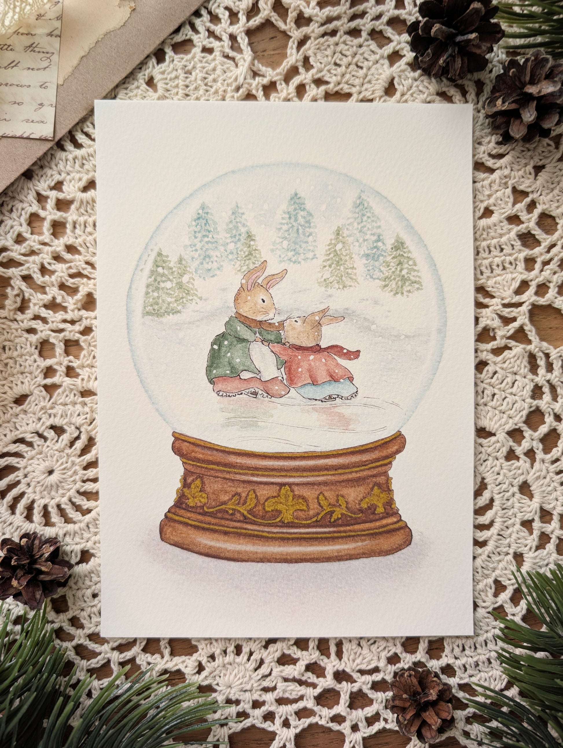 Illustration "Patin à Glace" Cosy Del Cottage