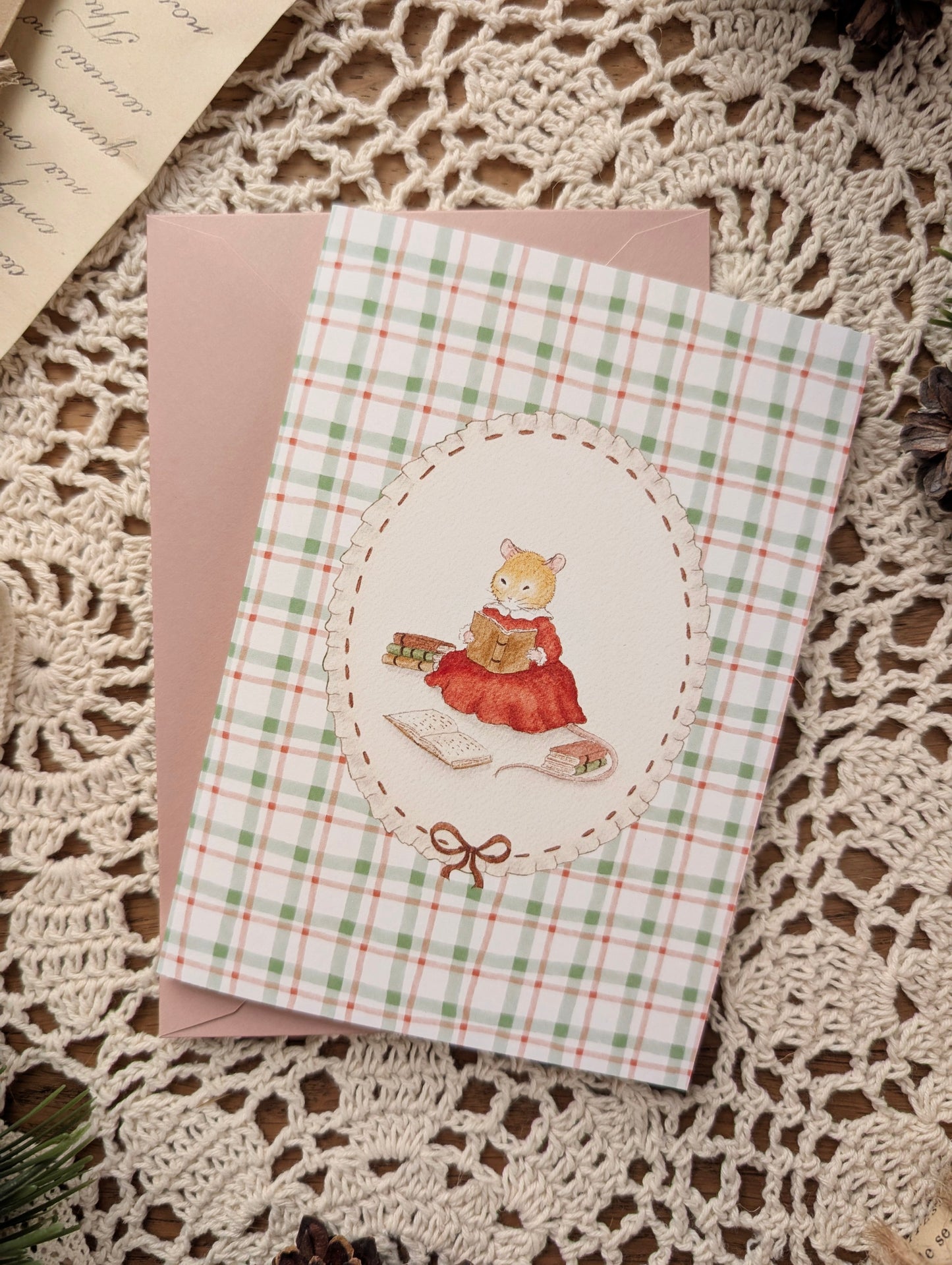 Lot de 4 Cartes pliées Cosy Del Cottage