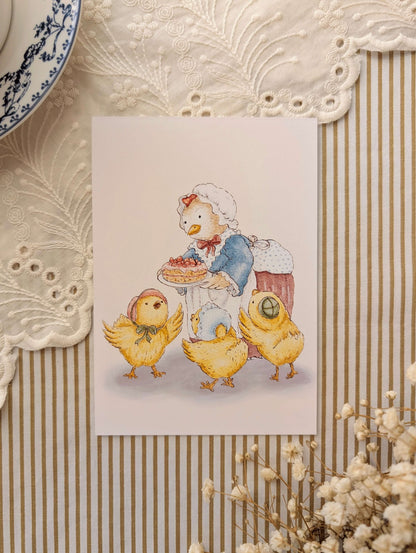 Illustration "Mère Poule" Cosy Del Cottage