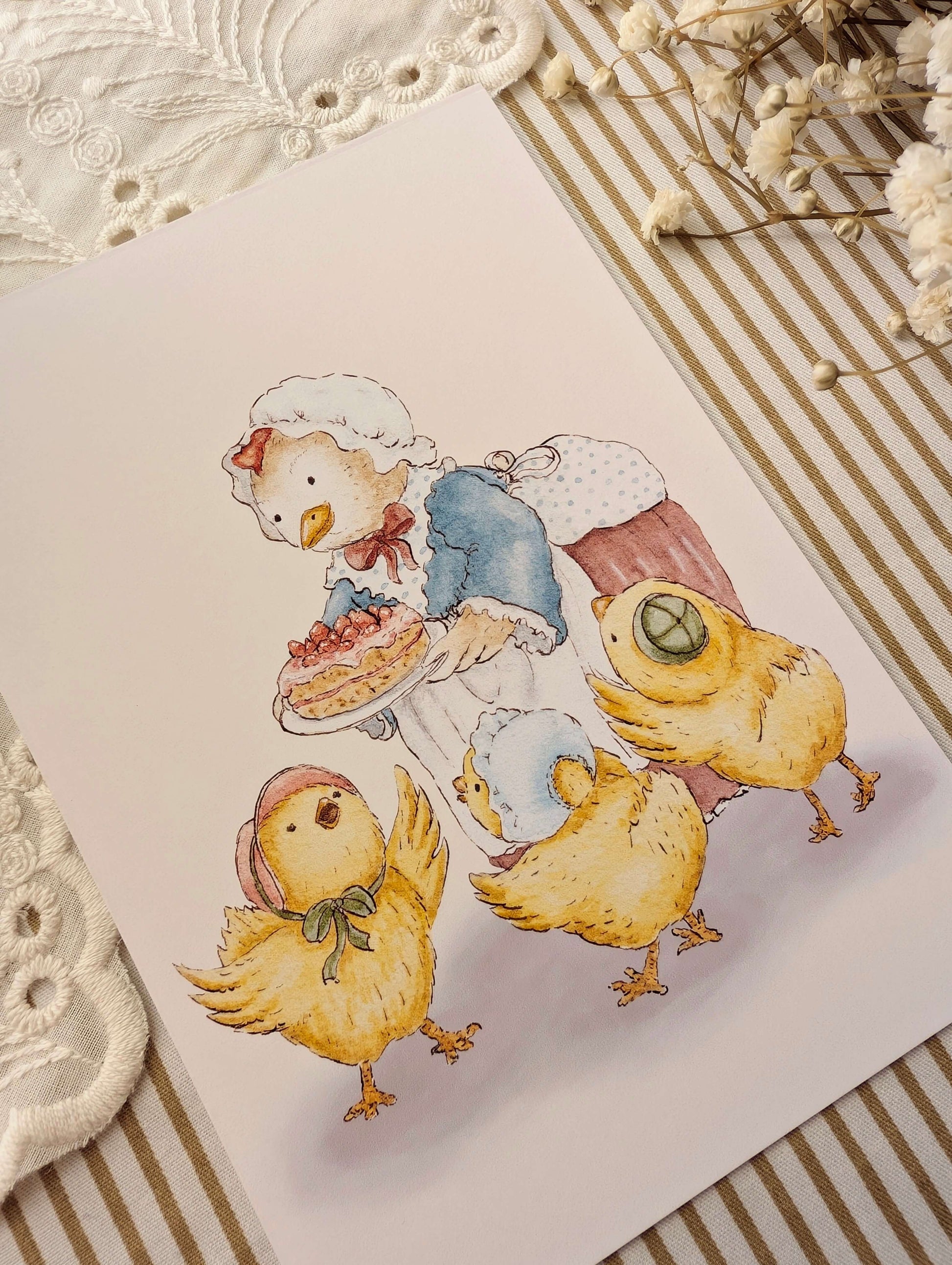 Illustration "Mère Poule" Cosy Del Cottage
