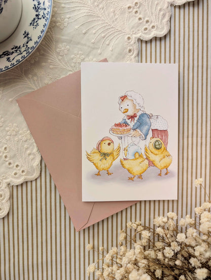 Carte pliée "Mère Poule" Cosy Del Cottage