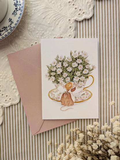 Carte pliée "La Corbeille d'Argent" Cosy Del Cottage