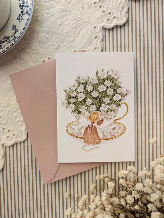 Carte pliée "La Corbeille d'Argent" Cosy Del Cottage