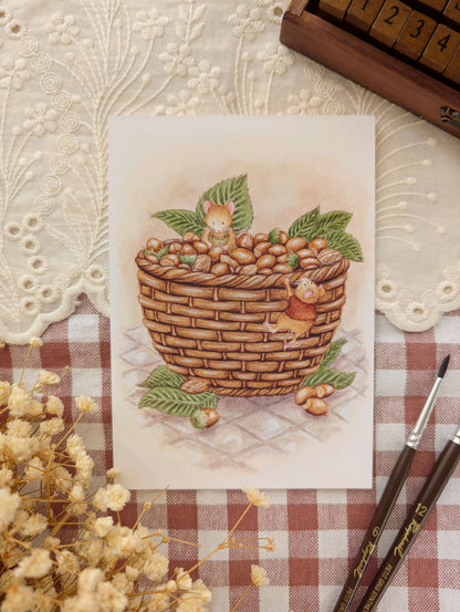 Illustration "Le Panier de Noisettes"
