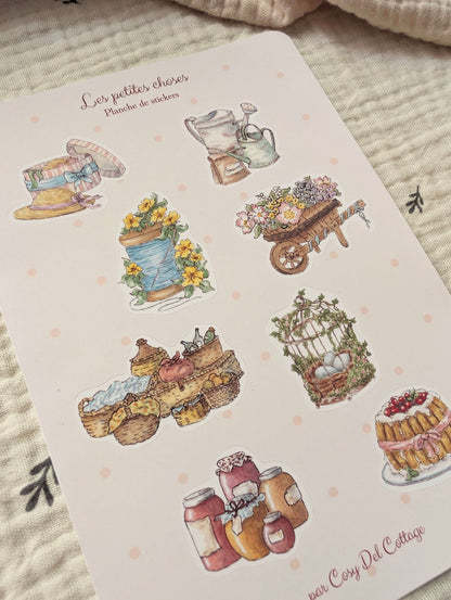 Planche de Stickers "Les Petites Choses"