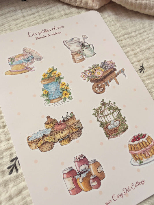 Planche de Stickers "Les Petites Choses"