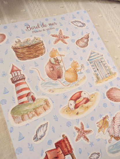 Planche de Stickers "Bord de Mer"